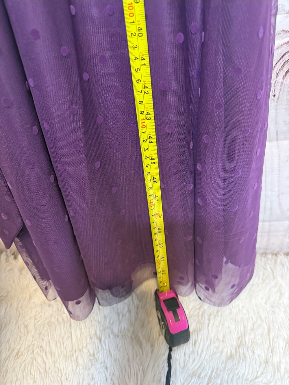 Boden Tulle Ruffle Maxi Dress Viola Purple - Picture 9 of 10